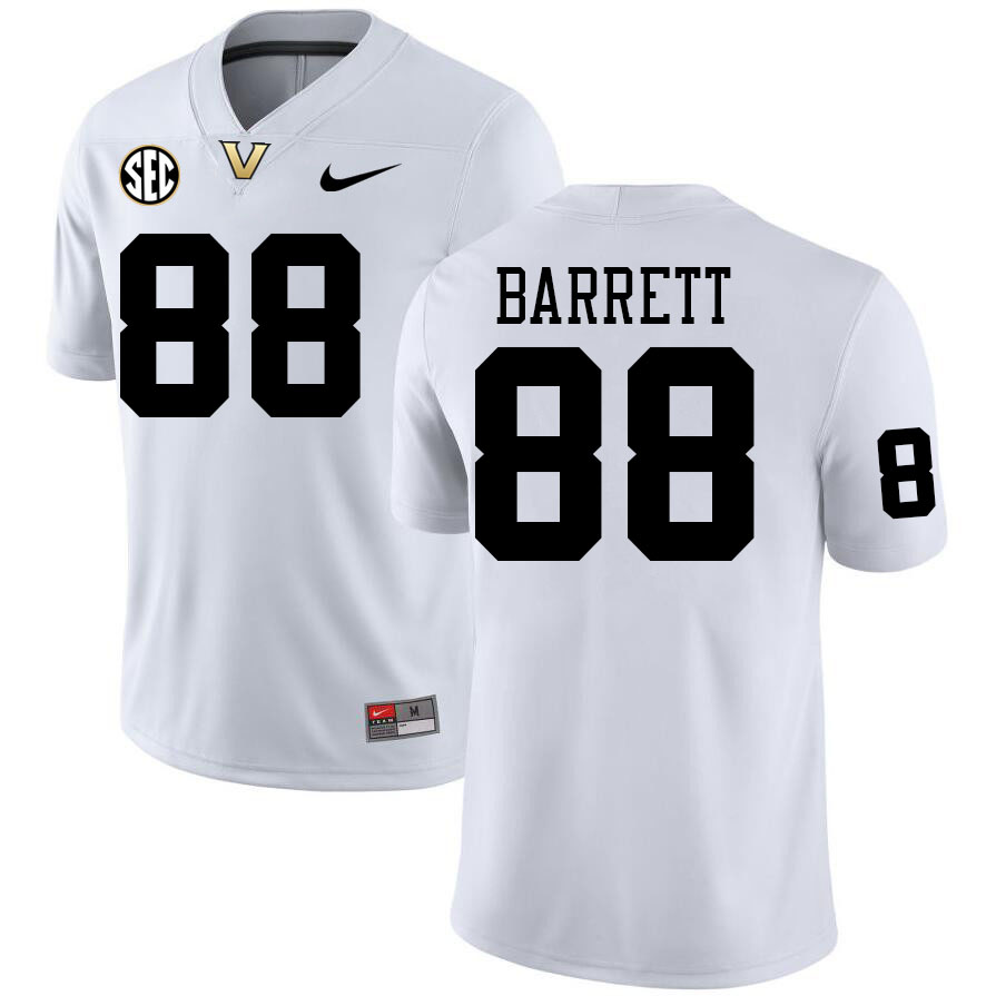 Vanderbilt Commodores #88 Boski Barrett College Football Jerseys Stitched-White